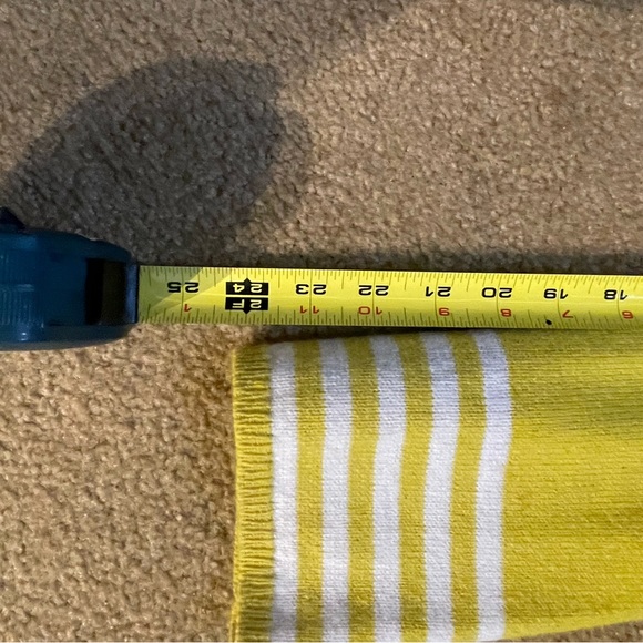 Boden mimosa yellow and white striped wool sweater with mock neck - Picture 13 of 16